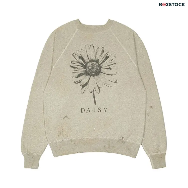 Saint Michael Daisy Crewneck Sweatshirt 'Grey' Fall/Winter 2023