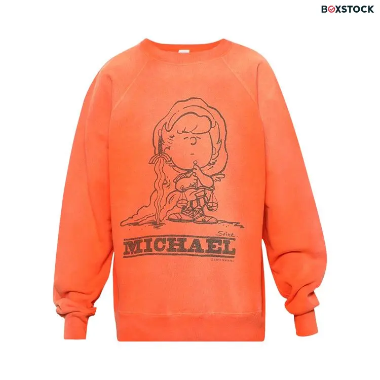 Saint Michael Crewneck Sweatshirt 'Orange' Fall/Winter 2023