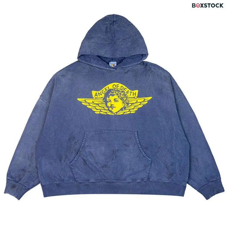 Saint Michael Hoodie Angel 'Navy' Blue