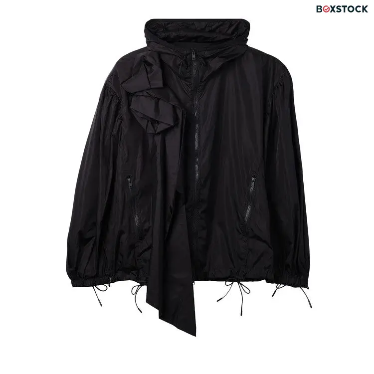 Simone Rocha Pressed Rose Tech Jacket 'Black' Spring/Summer 2024