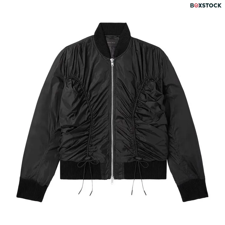 Simone Rocha Ruched Bomber Jacket 'Black' Spring/Summer 2024
