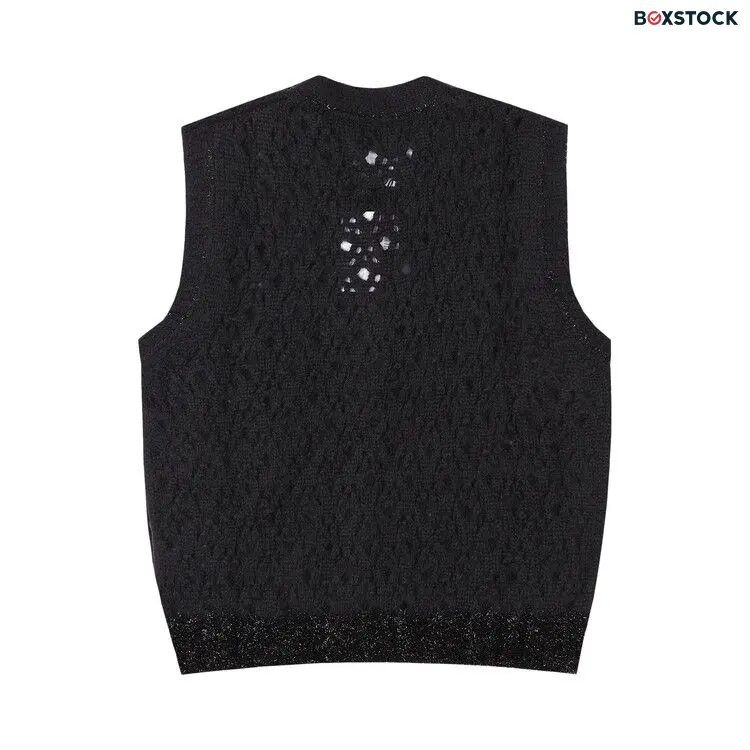 Simone Rocha Tinsel Knit Vest 'Black' Spring/Summer 2024