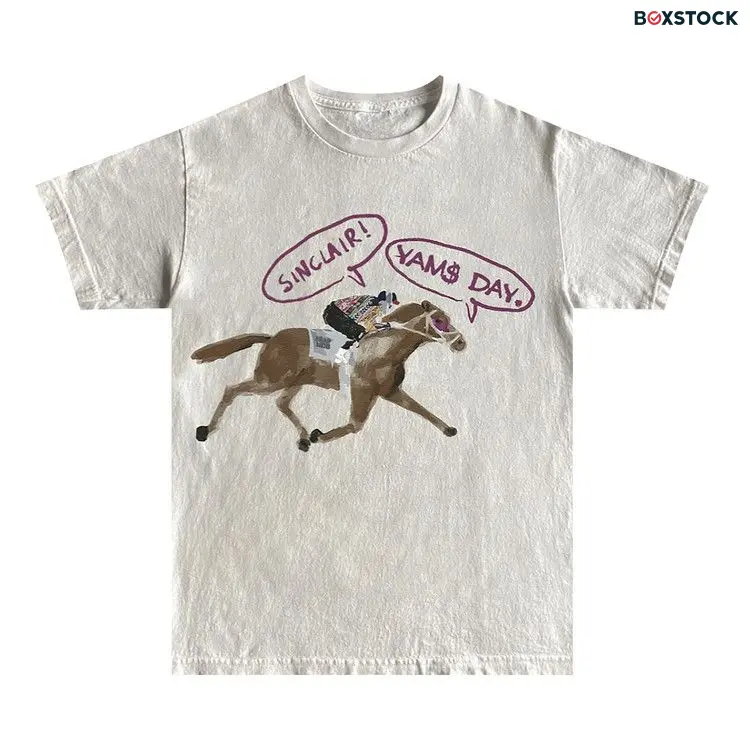 Sinclair x Yams Day 2021 Long Beach Horse T-Shirt 'White' Spring/Summer 2021