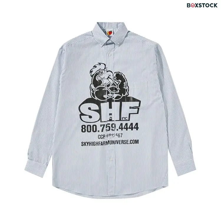 Sky High Farm Workwear Chicken Button Down Shirt 'Blue' Spring/Summer 2024