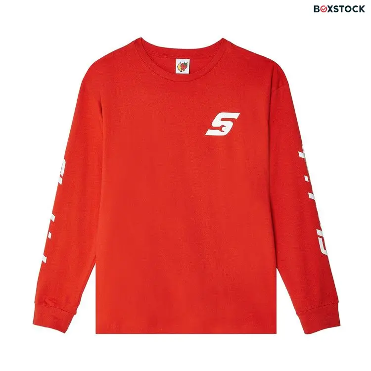 Sky High Farm Workwear Construction Logo Long-Sleeve T-Shirt 'Red' Spring/Summer 2024