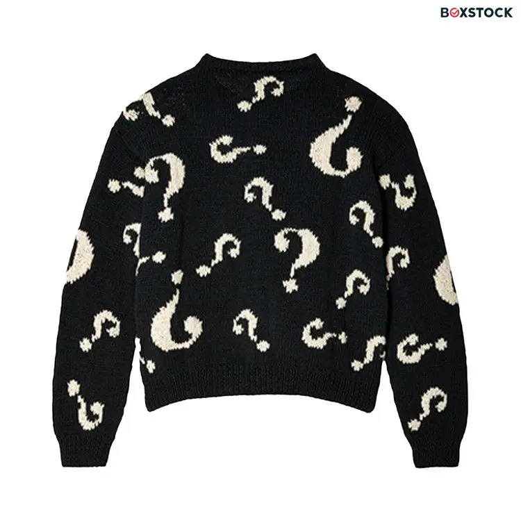 Sky High Farm Workwear Question Mark Hand Knit Cardigan 'Black' Spring/Summer 2024