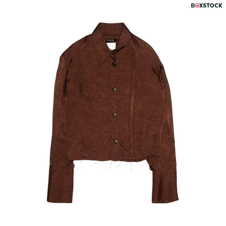 Song for the Mute Cropped Long-Sleeve Shirt 'Brown' Spring/Summer 2024