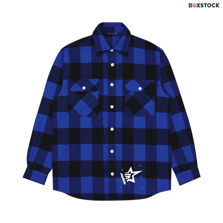 Sp5der 5 Flannel Shirt 'Blue Plaid' Spring/Summer 2024