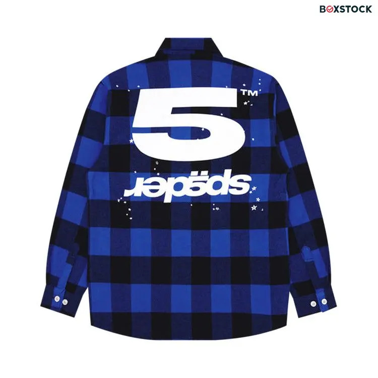 Sp5der 5 Flannel Shirt 'Blue Plaid' Spring/Summer 2024