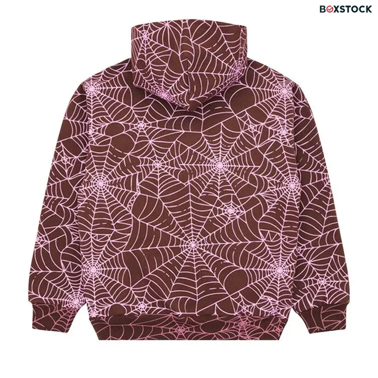 Sp5der All Over Print Hoodie 'Brown' Spring/Summer 2024