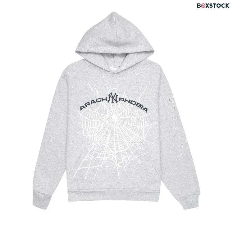 Sp5der Arach NY Phobia Hoodie 'Ash Grey' Spring/Summer 2024