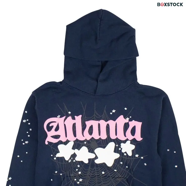 Sp5der Atlanta Hoodie 'Navy' Blue Spring/Summer 2023