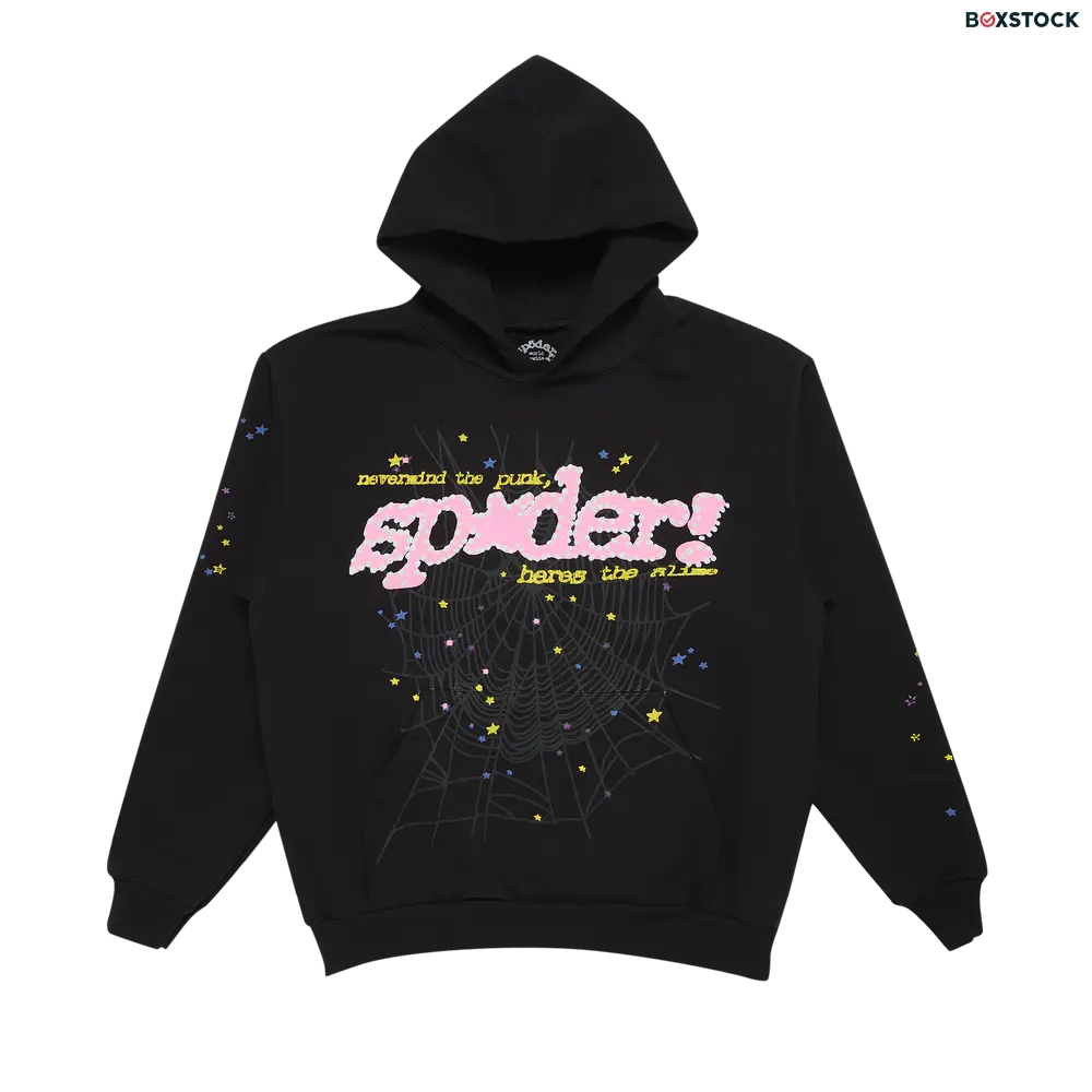 Sp5der P*nk V2 Hoodie 'Black' Fall/Winter 2023