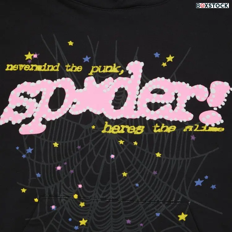 Sp5der P*nk V2 Hoodie 'Black' Fall/Winter 2023