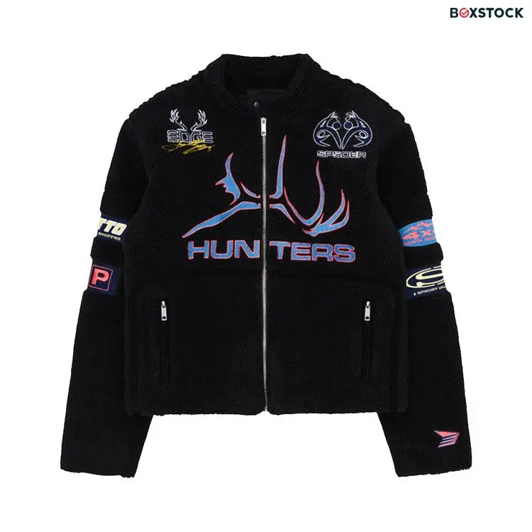Sp5der Sherpa Hunter Moto Jacket 'Black' Spring/Summer 2024