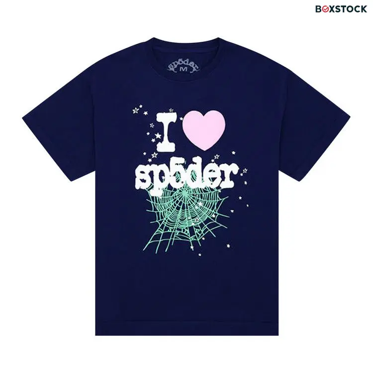 Sp5der Souvenir Tee 'Navy' Blue Spring/Summer 2024