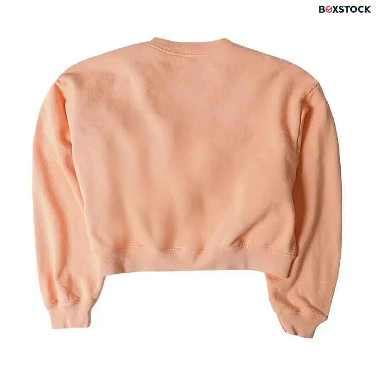 Sporty & Rich Chest Logo Print Cropped Sweatshirt 'Peach/White' Orange Fall/Winter 2023