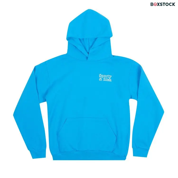 Sporty & Rich Fun Logo Hoodie 'OceanBlue/White' Fall/Winter 2020