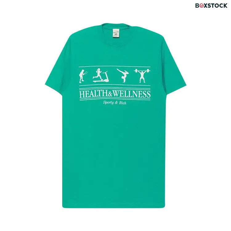 Sporty & Rich Health Wellness T-Shirt 'Turquoise' Blue