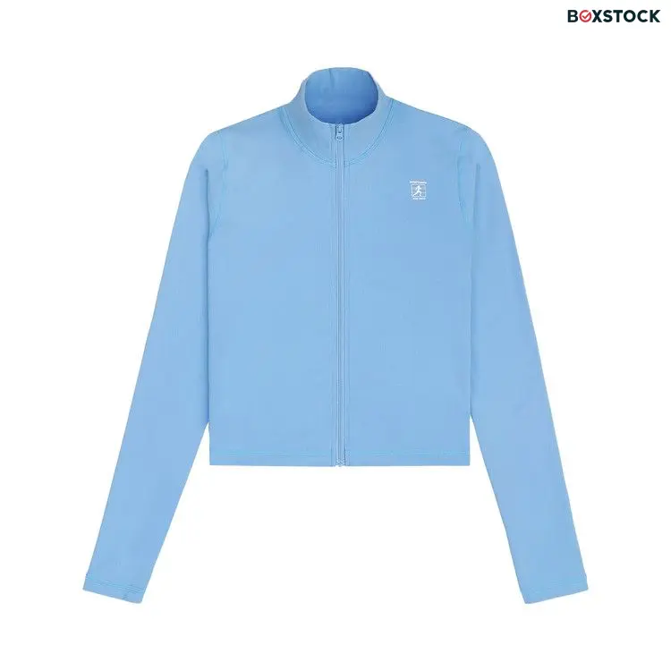 Sporty & Rich Runner Active Zip Up Jacket 'Atlantic' Blue Fall/Winter 2023