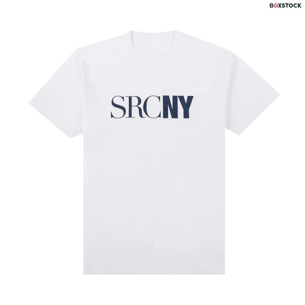 Sporty & Rich SRCNY T-Shirt 'White/Navy Print' Spring/Summer 2020