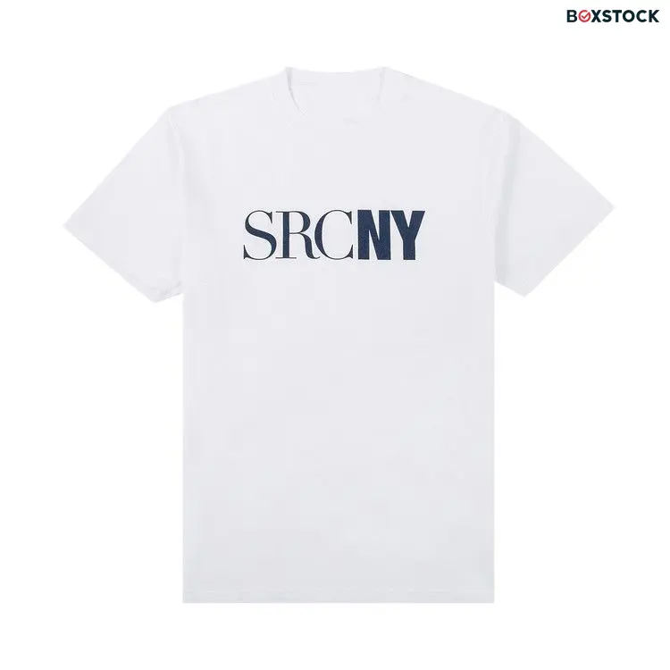 Sporty & Rich SRCNY T-Shirt 'White/Navy Print' Spring/Summer 2020