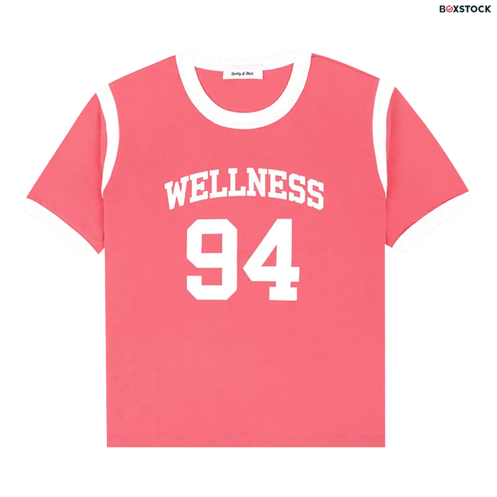 Sporty & Rich Wellness 94 Sports Tee 'Cotton Candy/White' Pink Spring/Summer 2024