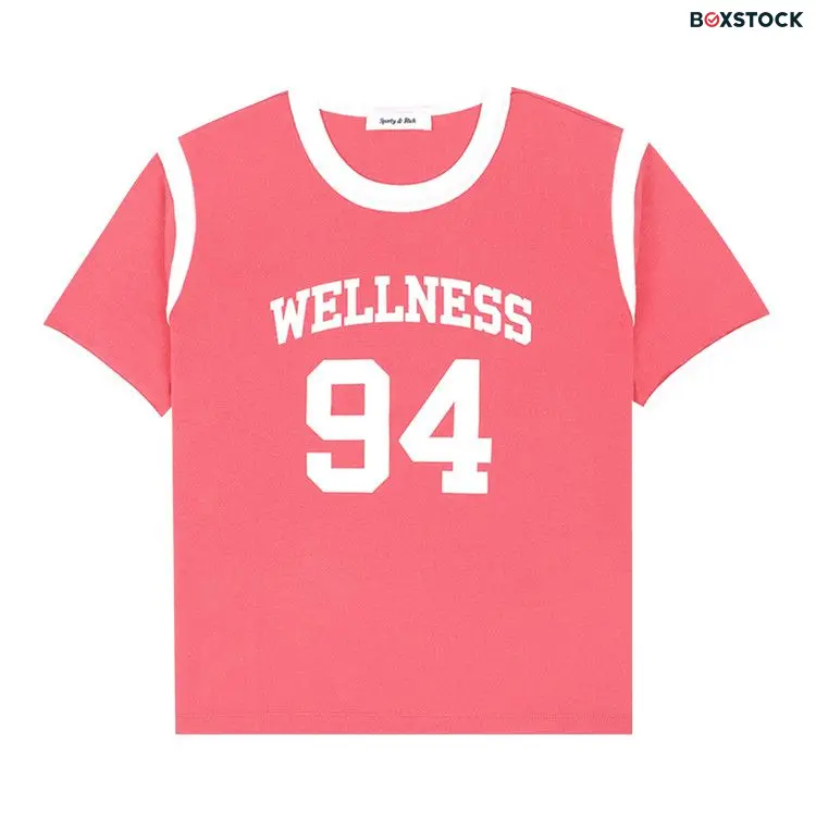 Sporty & Rich Wellness 94 Sports Tee 'Cotton Candy/White' Pink Spring/Summer 2024