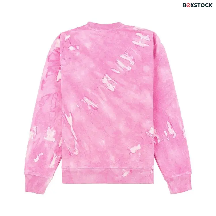 Sporty & Rich Wellness Ivy Tie Dye Crewneck 'Taffy/White' Pink Fall/Winter 2023
