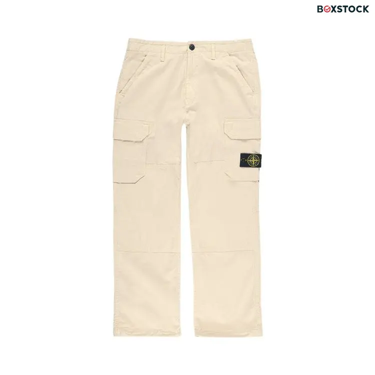 Stone Island Cargo Pants 'Plaster' Cream Fall/Winter 2023