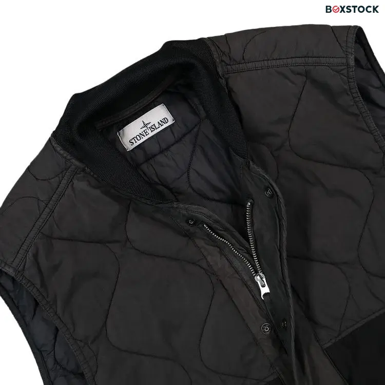 Stone Island Compass Patch Quilted Gilet 'Lead Grey' Spring/Summer 2024