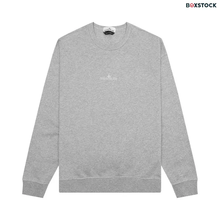 Stone Island Crewneck Sweatshirt 'Melange Grey' Fall/Winter 2023