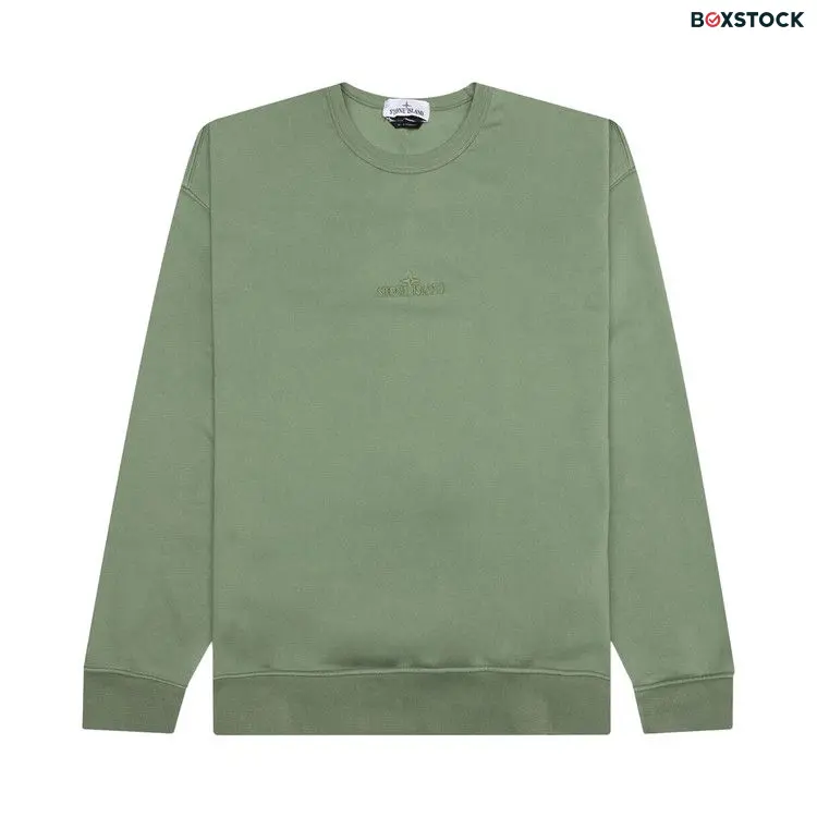 Stone Island Crewneck Sweatshirt 'Sage' Green Fall/Winter 2023