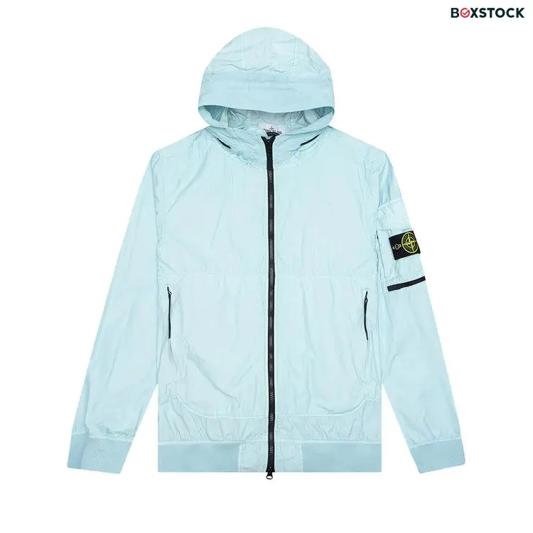 Stone Island Hooded Blouson 'Aqua' Blue Spring/Summer 2022