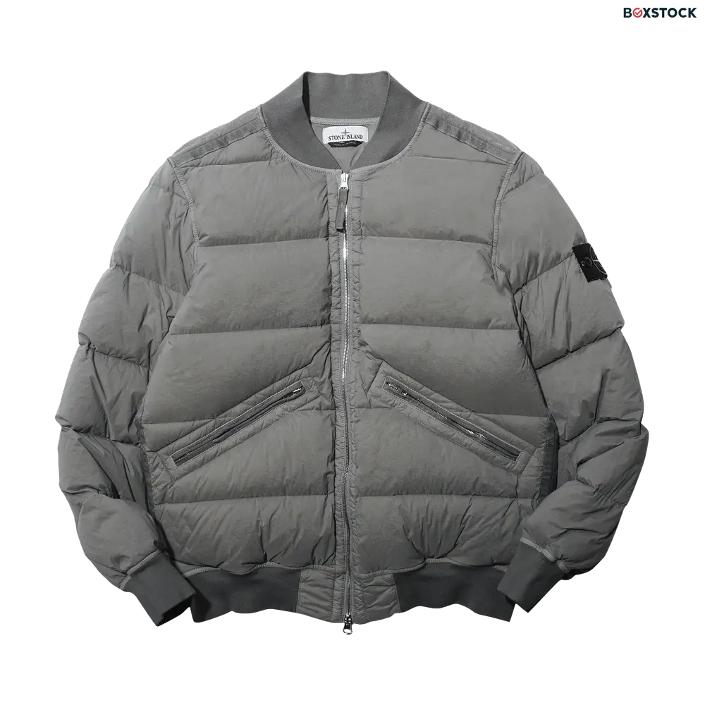 Stone Island Real Down Jacket 'Grey/Green' Fall/Winter 2024