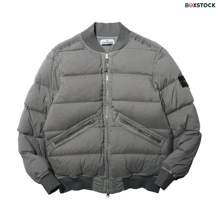 Stone Island Real Down Jacket 'Grey/Green' Fall/Winter 2024