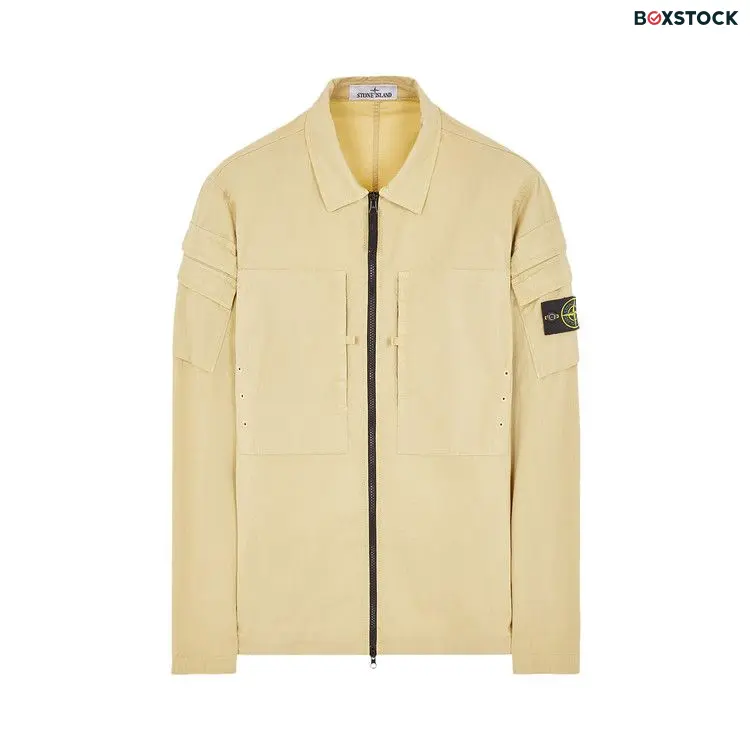Stone Island Stretch Overshirt 'Sand' Tan Spring/Summer 2024