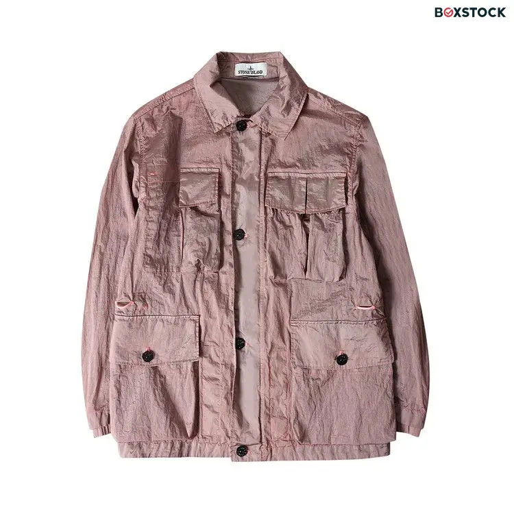 Stone Island Twill Stretch TC Hooded Jacket 'Pink' Spring/Summer 2023