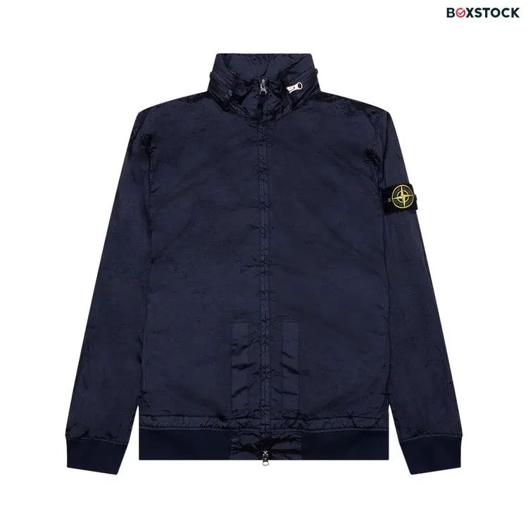 Stone Island Waffen Patch Foldable Hooded Zip Up Jacket 'Navy Blue' Fall/Winter 2023