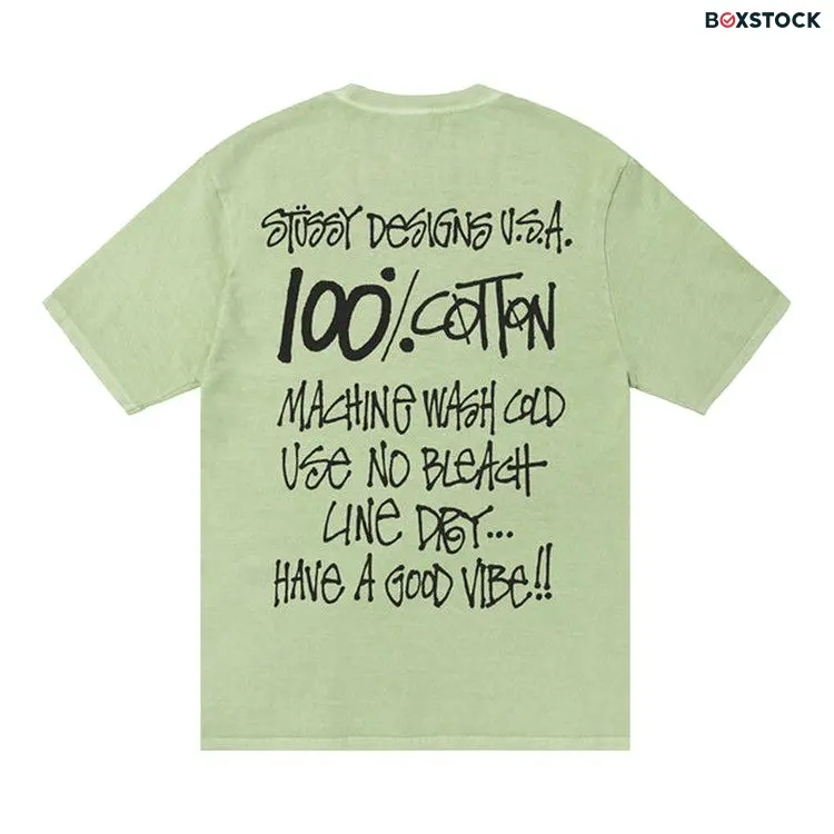 Stussy 100% Pigment Dyed Tee 'Sage' Green Fall/Winter 2022