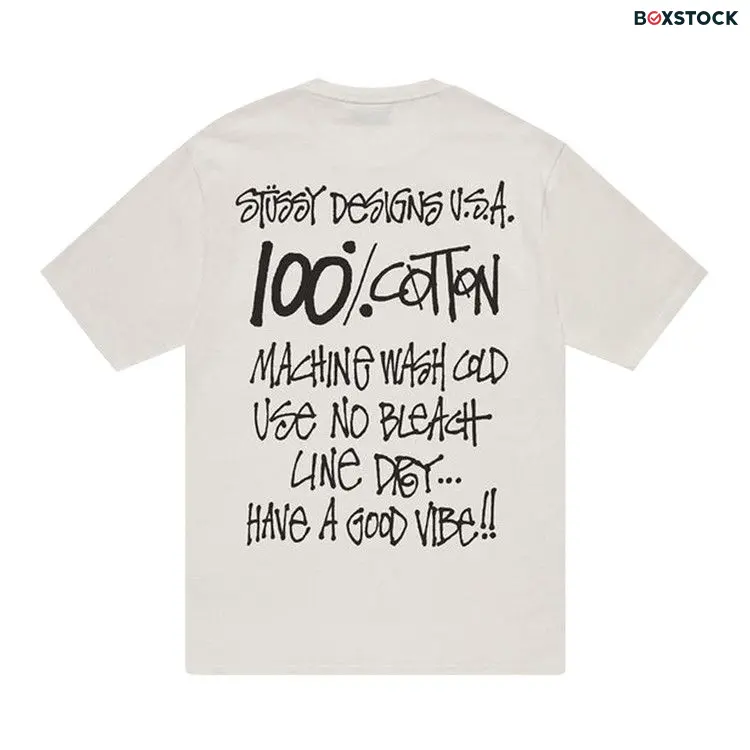 Stussy 100% Pigment Dyed Tee 'Natural' White Fall/Winter 2022