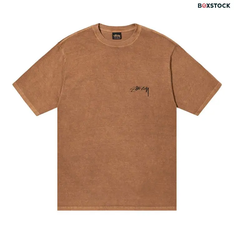 Stussy 100% Pigment Dyed Tee 'Almond' Brown Fall/Winter 2022