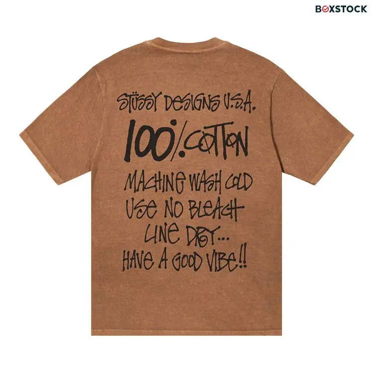 Stussy 100% Pigment Dyed Tee 'Almond' Brown Fall/Winter 2022
