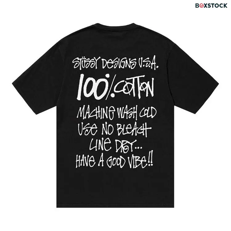 Stussy 100% Pigment Dyed Tee 'Black' Fall/Winter 2022