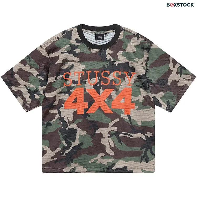 Stussy 4X4 Mesh Football Jersey 'Camo' Multi-Color Spring/Summer 2023