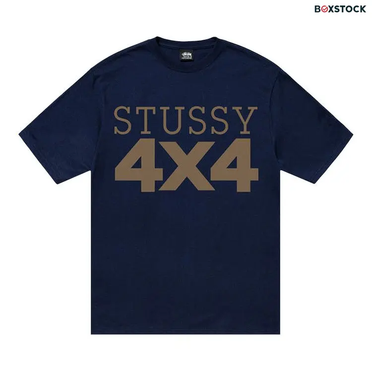 Stussy 4X4 Tee 'Navy' Blue Fall/Winter 2022
