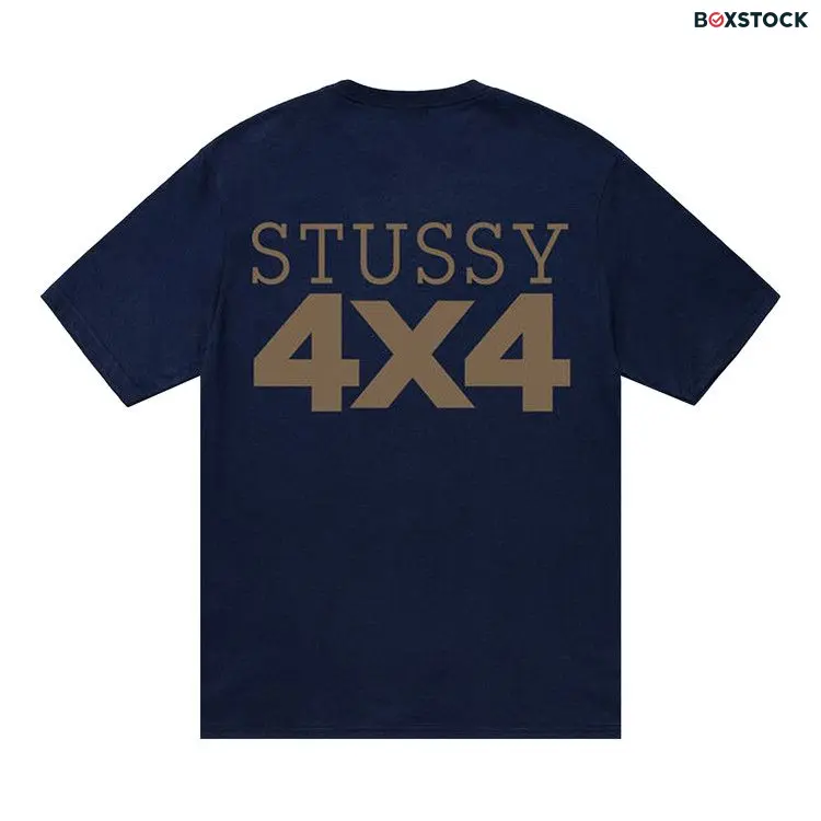 Stussy 4X4 Tee 'Navy' Blue Fall/Winter 2022