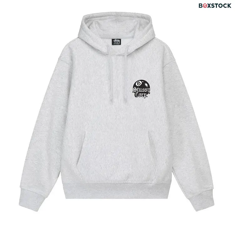 Stussy 8 Ball Corp. Hoodie 'Ash Heather' Grey Spring/Summer 2023
