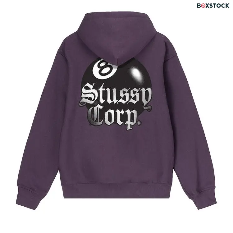 Stussy 8 Ball Corp. Hoodie 'Grape' Purple Spring/Summer 2023