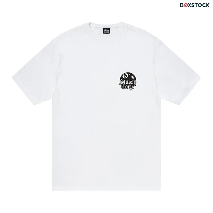 Stussy 8 Ball Corp. Tee 'White' Spring/Summer 2023